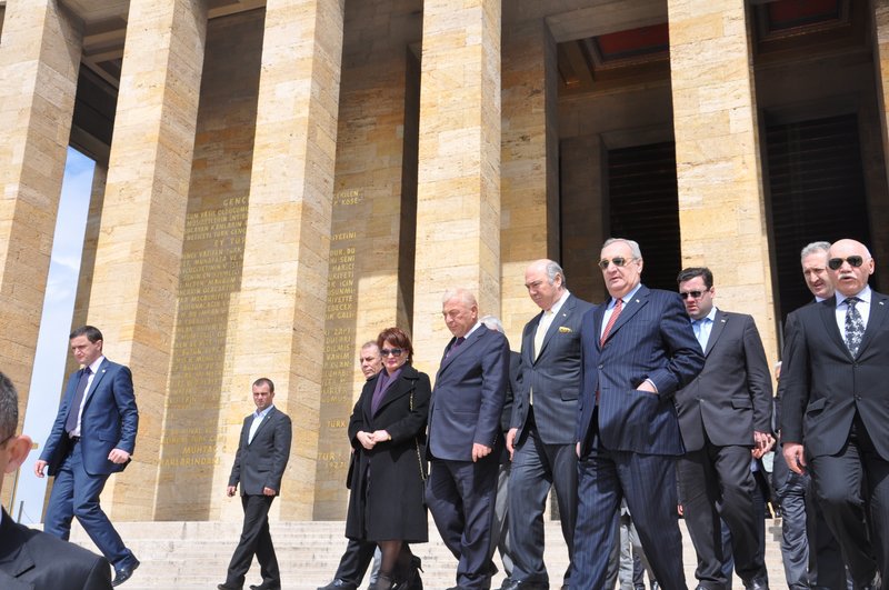 Sergej Bagapsh visited Anıtkabir, the mausoleum of the Turkish Republic's founder, in capital Ankara.