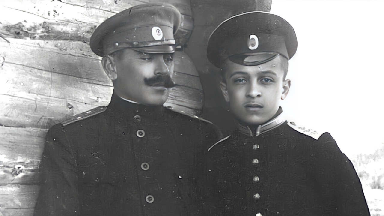 General Giorgi Mazniashvili with his son Ivan